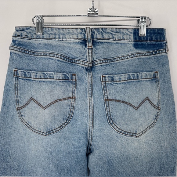 CLEO + WOLF WOMEN'S MEDIUM WASH HIGH RISE SLIM STRAIGHT ANKLE JEANS Size 31 - Picture 8 of 10